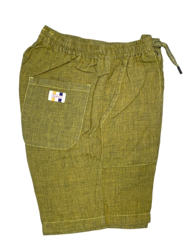 BERMUDA CON COULISSE ED ELASTICO IN VITA COLOR GIALLO