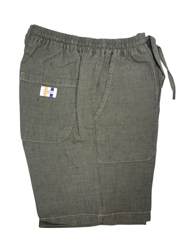 BERMUDA CON COULISSE ED ELASTICO IN VITA COLOR GRIGIO