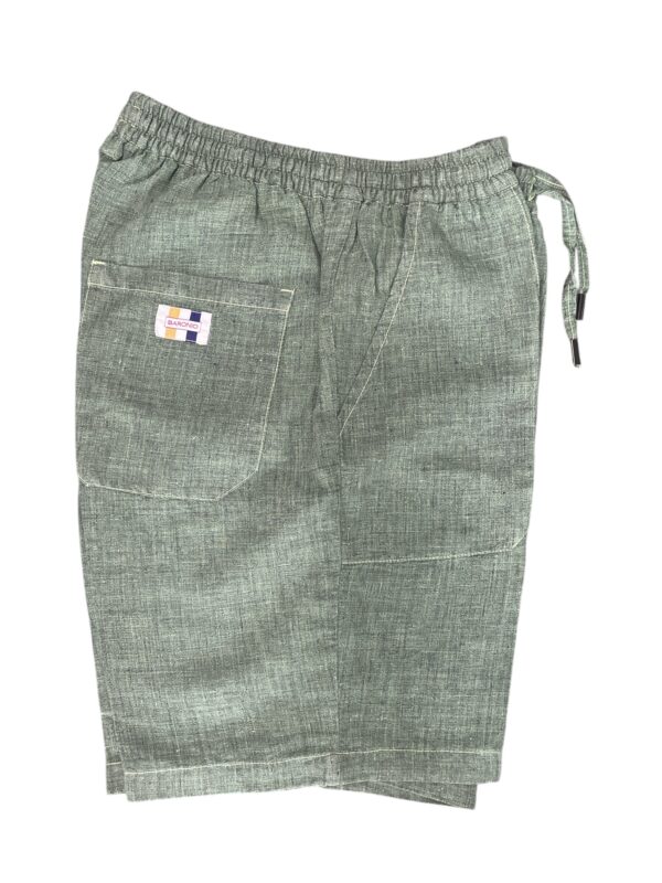 BERMUDA CON COULISSE ED ELASTICO IN VITA COLOR VERDE OLIVA