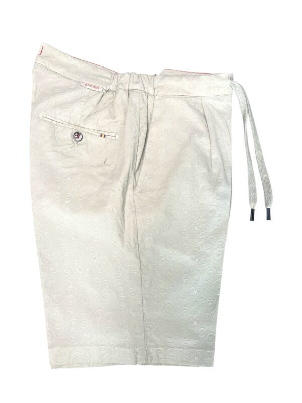 BERMUDA CON COULISSE RICAMATO IN COTONE COLOR BEIGE