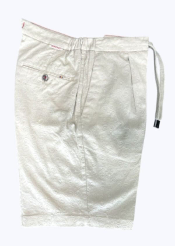 BERMUDA CON COULISSE RICAMATO IN COTONE COLOR BIANCO