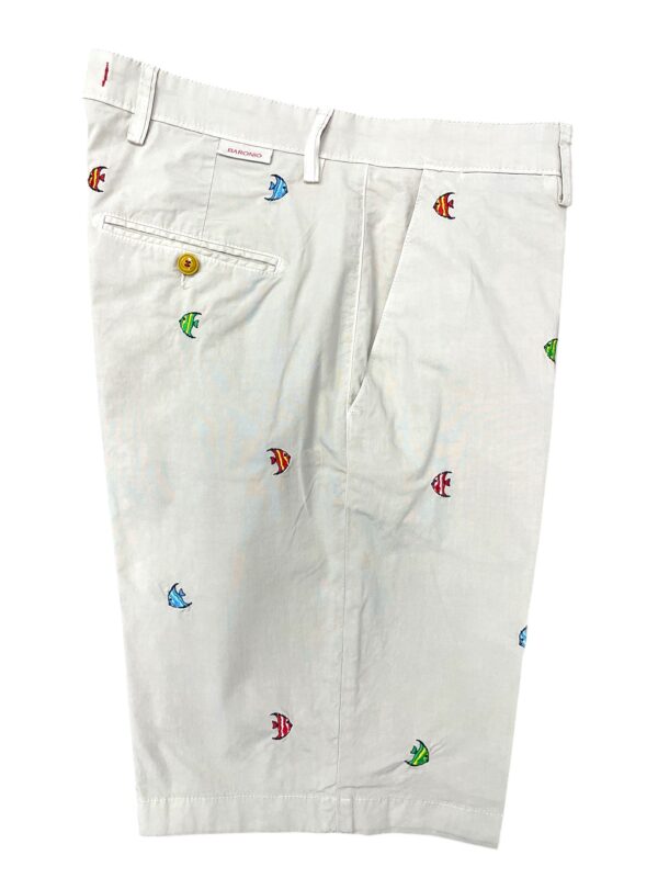 BERMUDA IN GABARDINE COLOR BEIGE CON FANTASIA PESCIOLINI