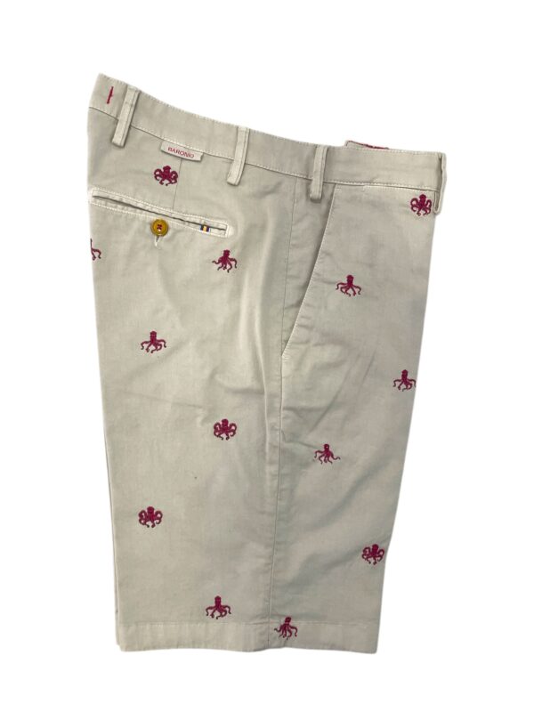 BERMUDA IN GABARDINE COLOR BEIGE CON FANTASIE POLPI