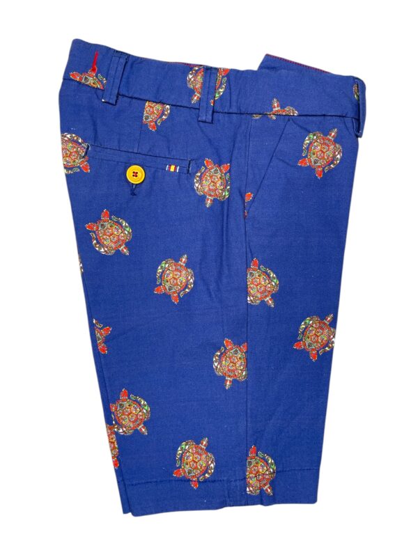 BERMUDA KIDS FANTASIA IN GABARDINE BLU CON FANTASIA TARTARUGHE