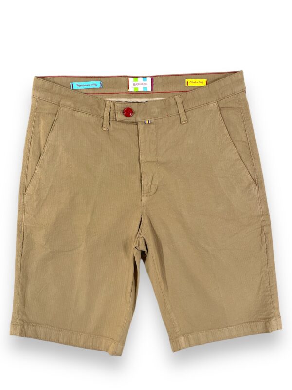 BERMUDA REGULAR FIT IN COTONE SEERSUCKER COLOR TORTORA