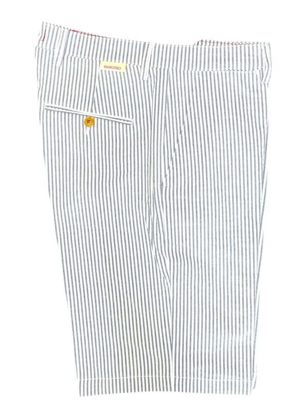 BERMUDA REGULAR FIT IN GABARDINE A RIGHE BLU CHIARO