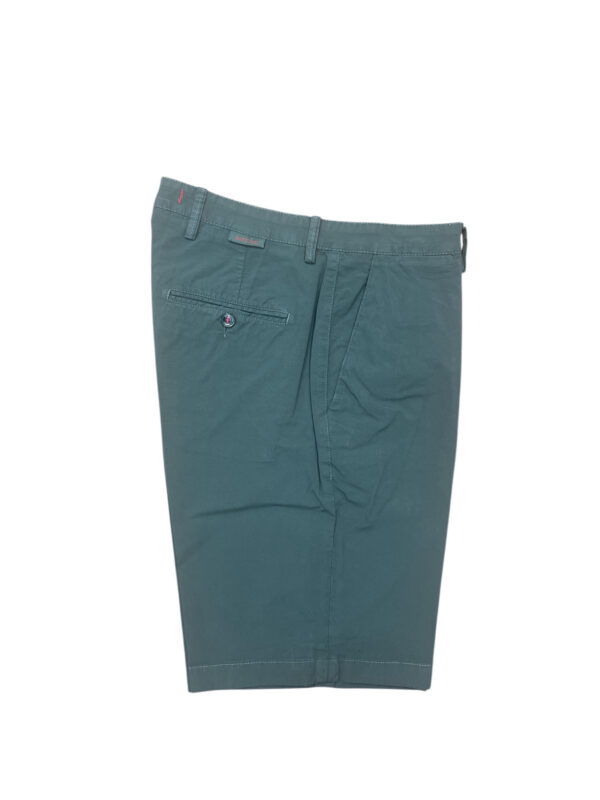 BERMUDA REGULAR FIT IN POPELINE COLOR VERDE MILITARE