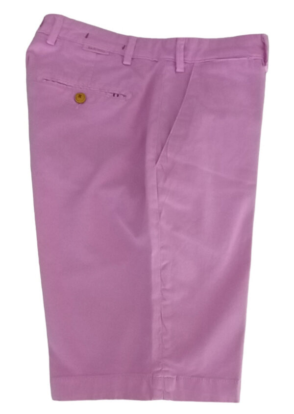 BERMUDA REGULAR FIT TINTA UNITA IN GABARDINE COLOR ROSA
