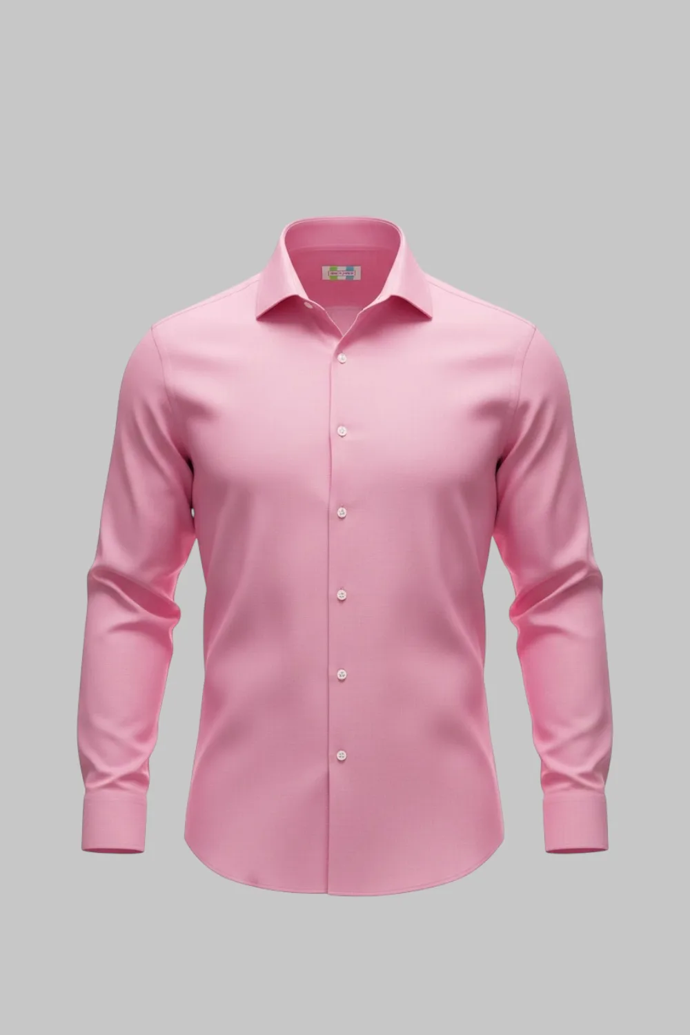 CAMICIA REGULAR FIT IN PURO COTONE COLOR ROSA