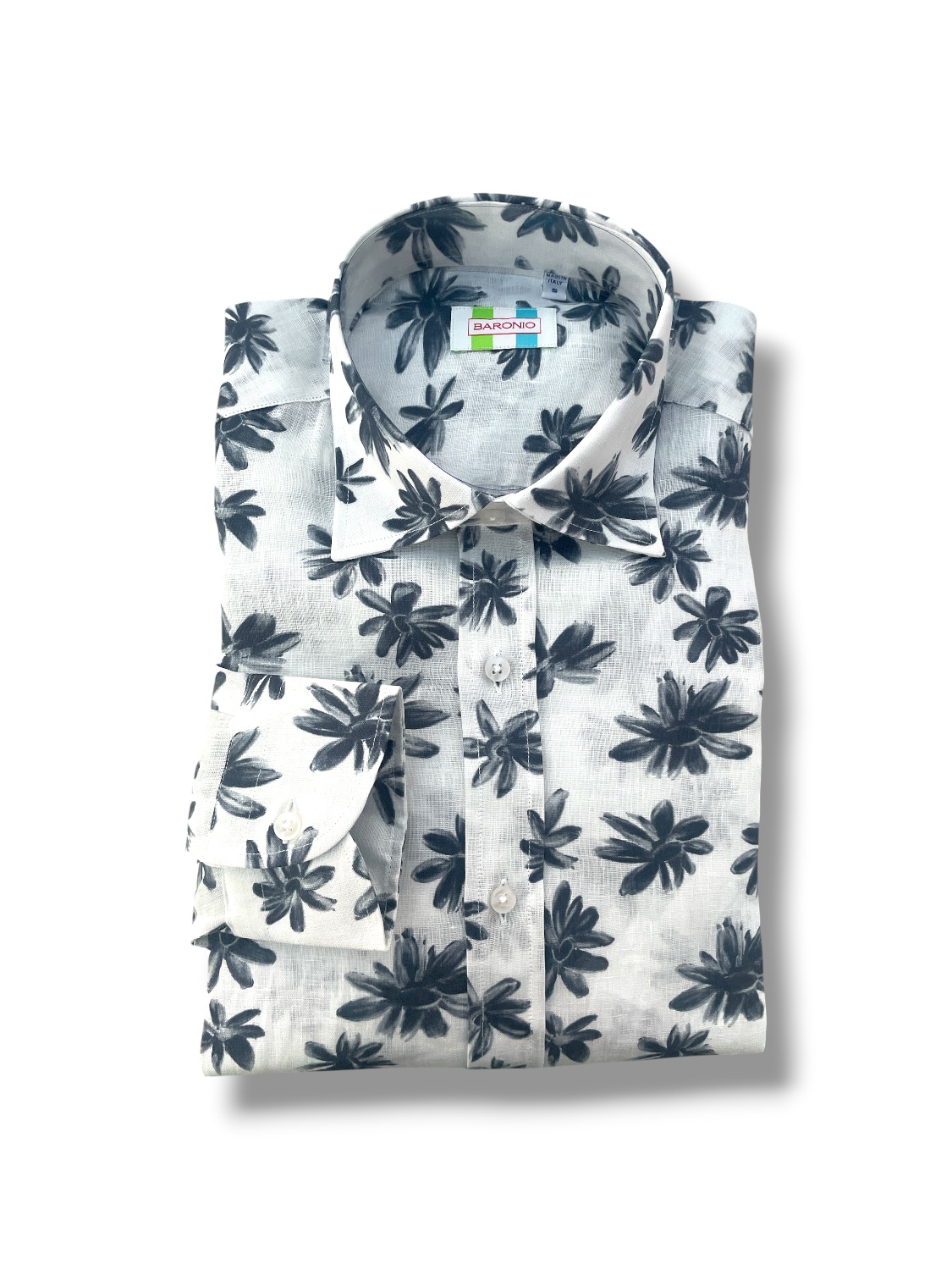 CAMICIA REGULAR FIT IN PURO LINO STAMPATO - immagine 5