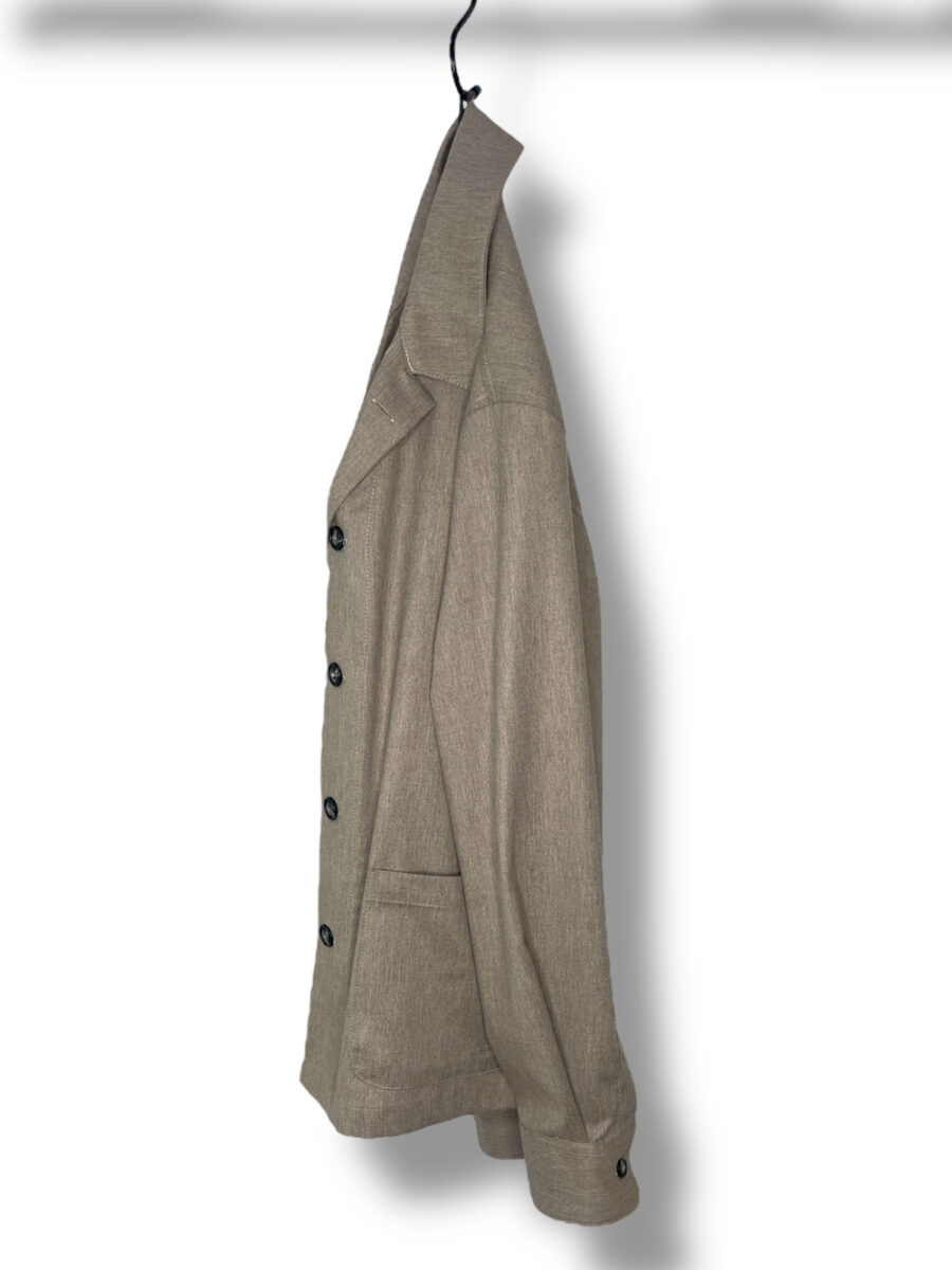 GIACCA CAMICIA IN LANA COLOR BEIGE