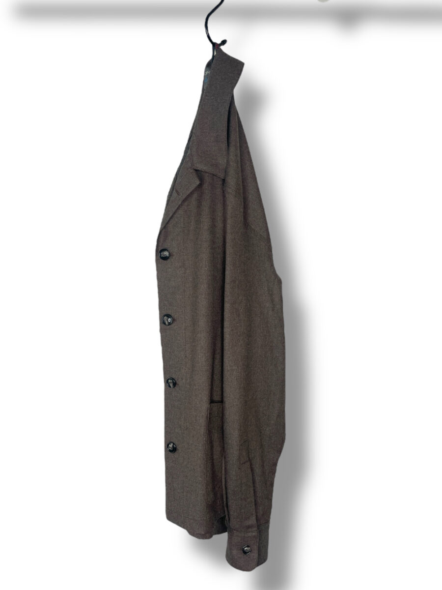 GIACCA CAMICIA IN LANA COLOR TORTORA