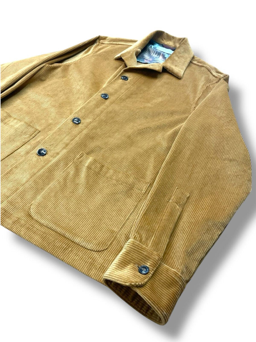 GIACCA CAMICIA IN VELLUTO COLOR BISCOTTO - immagine 2