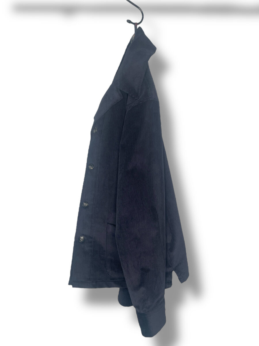GIACCA CAMICIA IN VELLUTO COLOR BLU SCURO