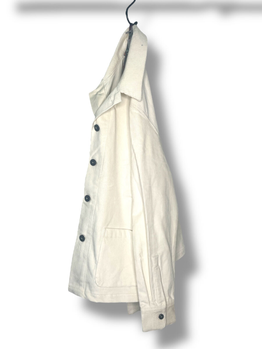 GIACCA CAMICIA IN VELLUTO COLOR PANNA