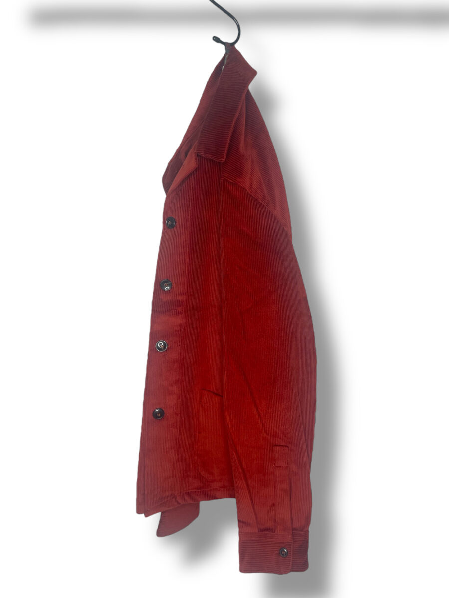 GIACCA CAMICIA IN VELLUTO COLOR ROSSO