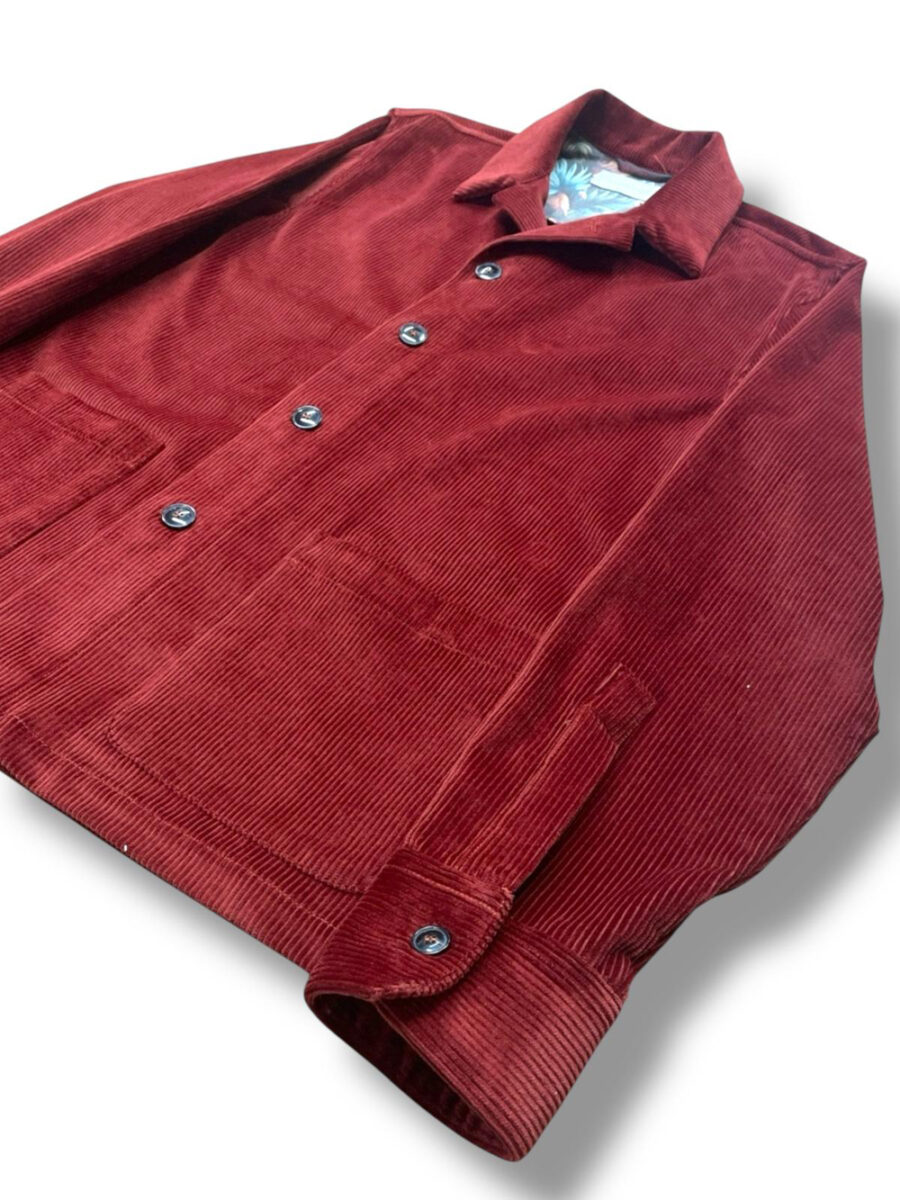 GIACCA CAMICIA IN VELLUTO COLOR ROSSO - immagine 2