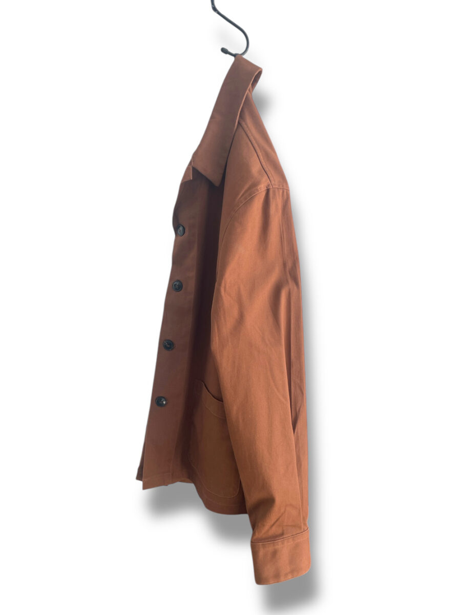 GIACCA CAMICIA IN GABARDINE COLOR BISCOTTO
