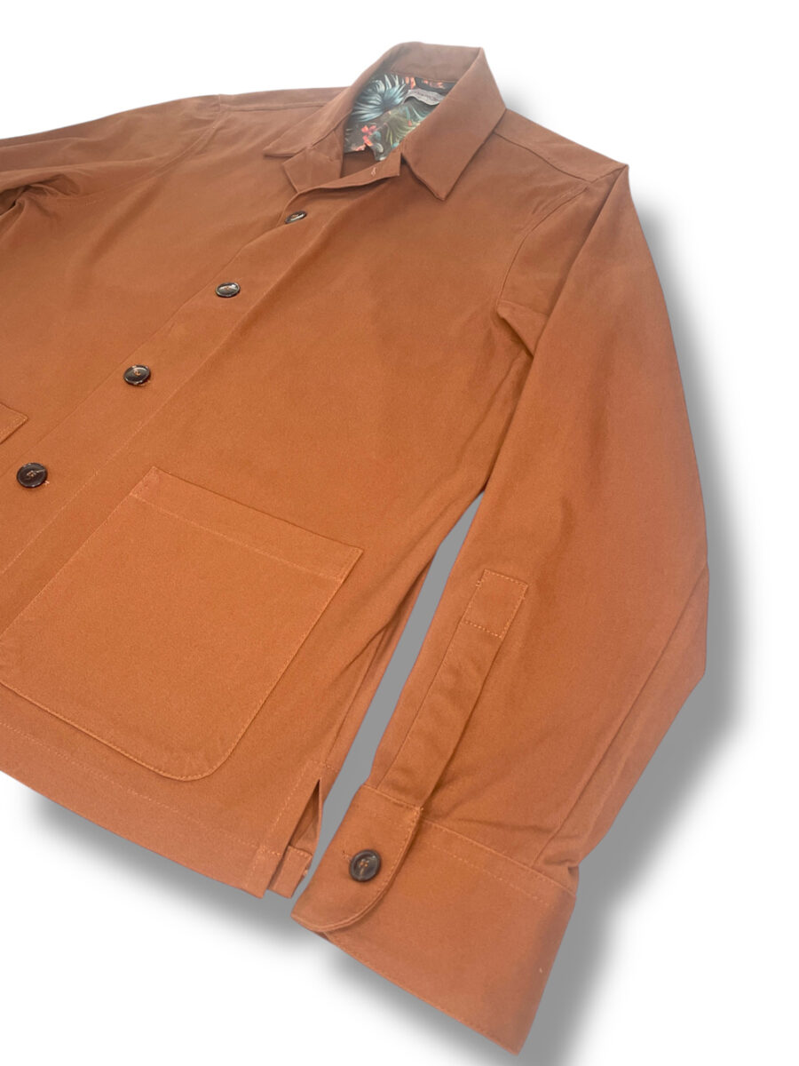 GIACCA CAMICIA IN GABARDINE COLOR BISCOTTO - immagine 2
