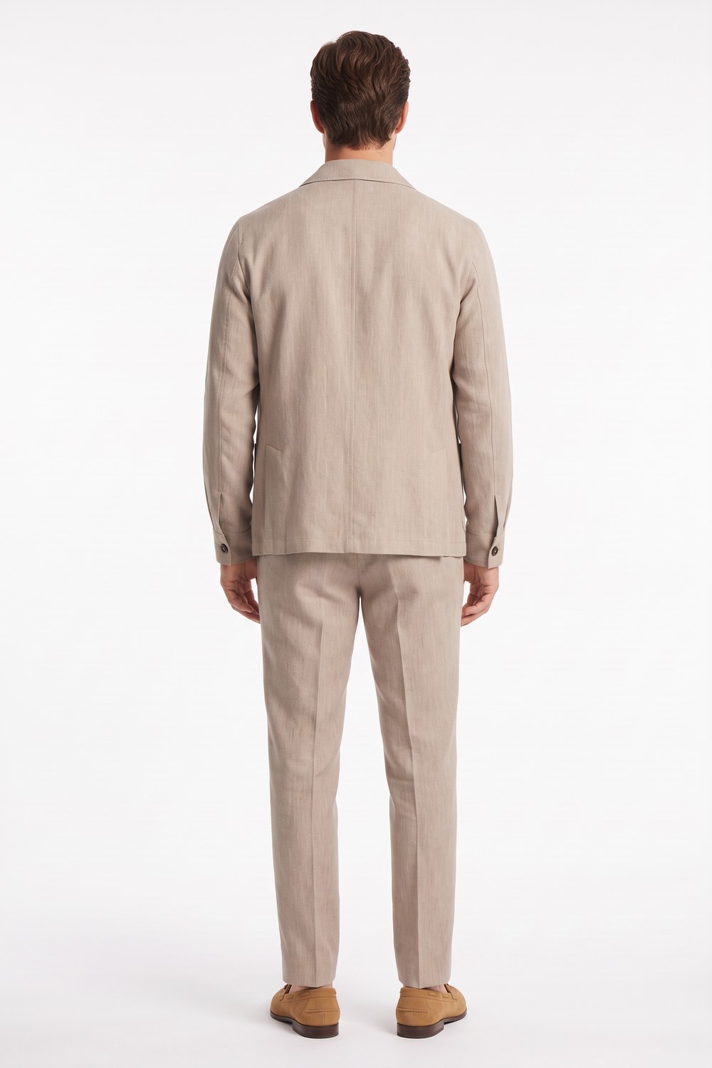 Overshirt in lana beige Regular fit - immagine 2