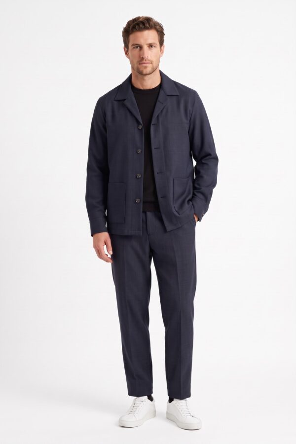 Overshirt in tasmania blu scuro Regular fit