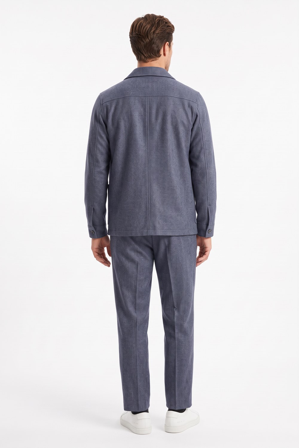 Overshirt in lana blu scuro Regular fit - immagine 2