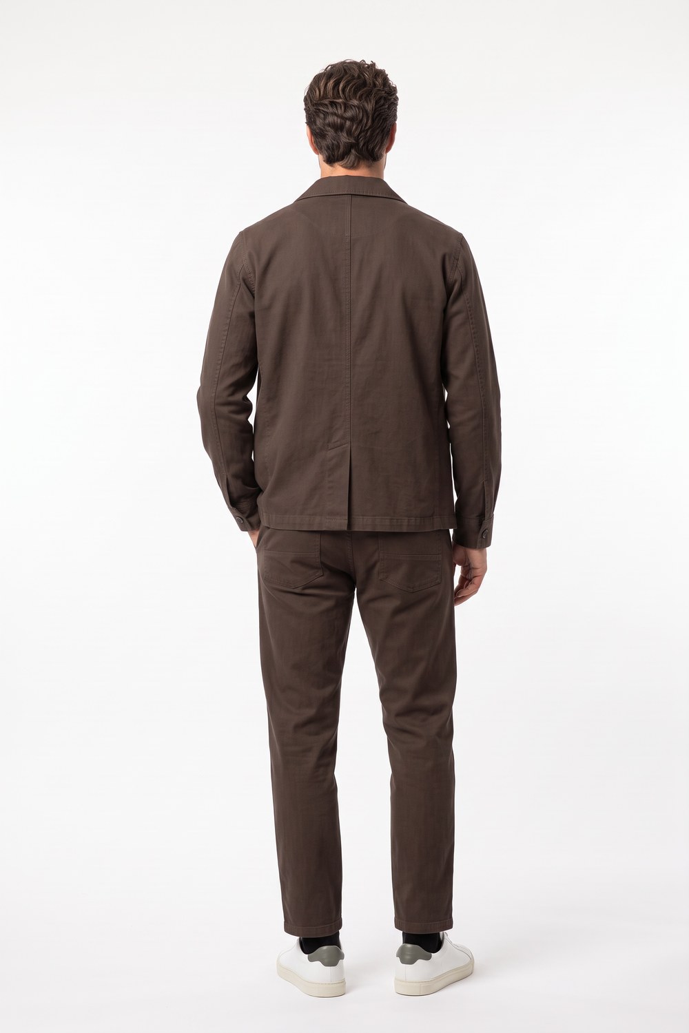 Overshirt in cotone diagonale moro Regular fit - immagine 2
