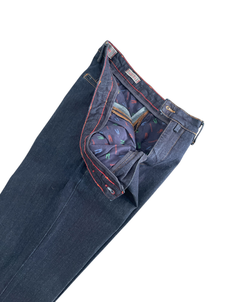 JEANS TASCA AMERICA CUCITURE TABACCO BLU DARK WASH - immagine 3