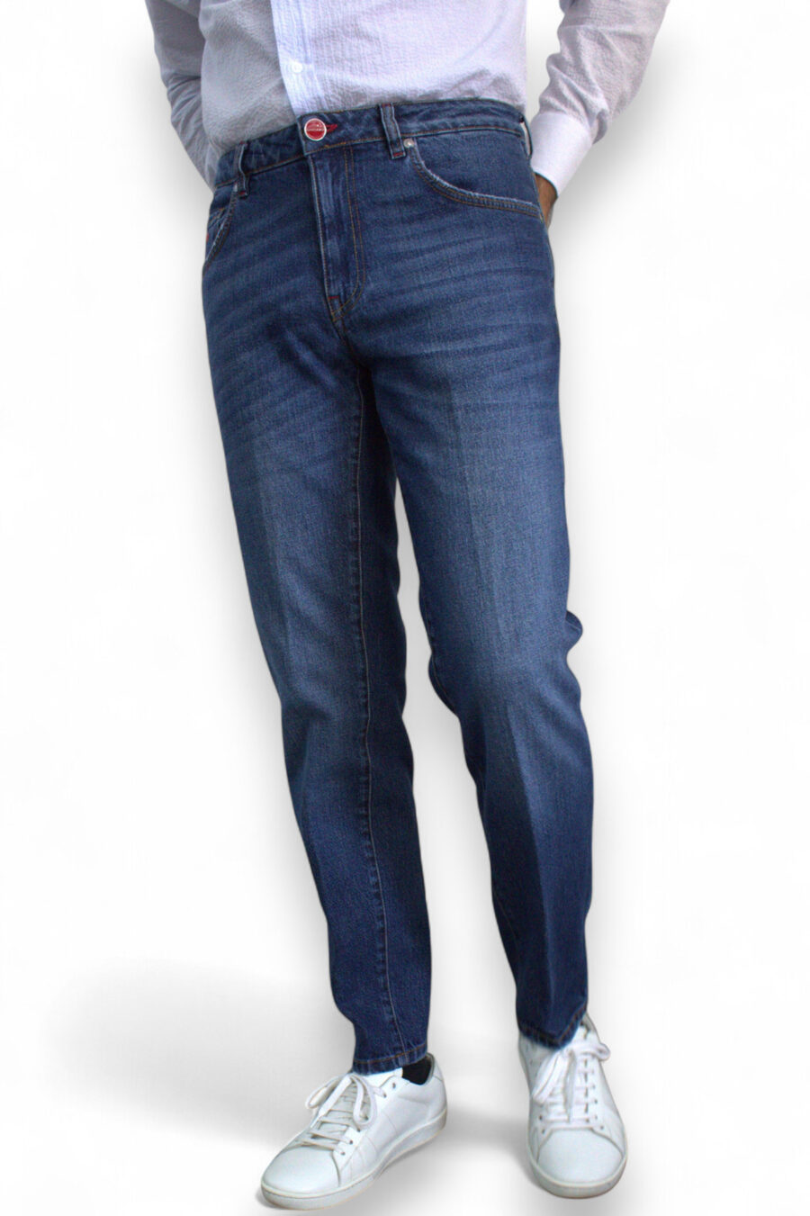 JEANS 5 TASCHE MEDIUW WASH - immagine 4