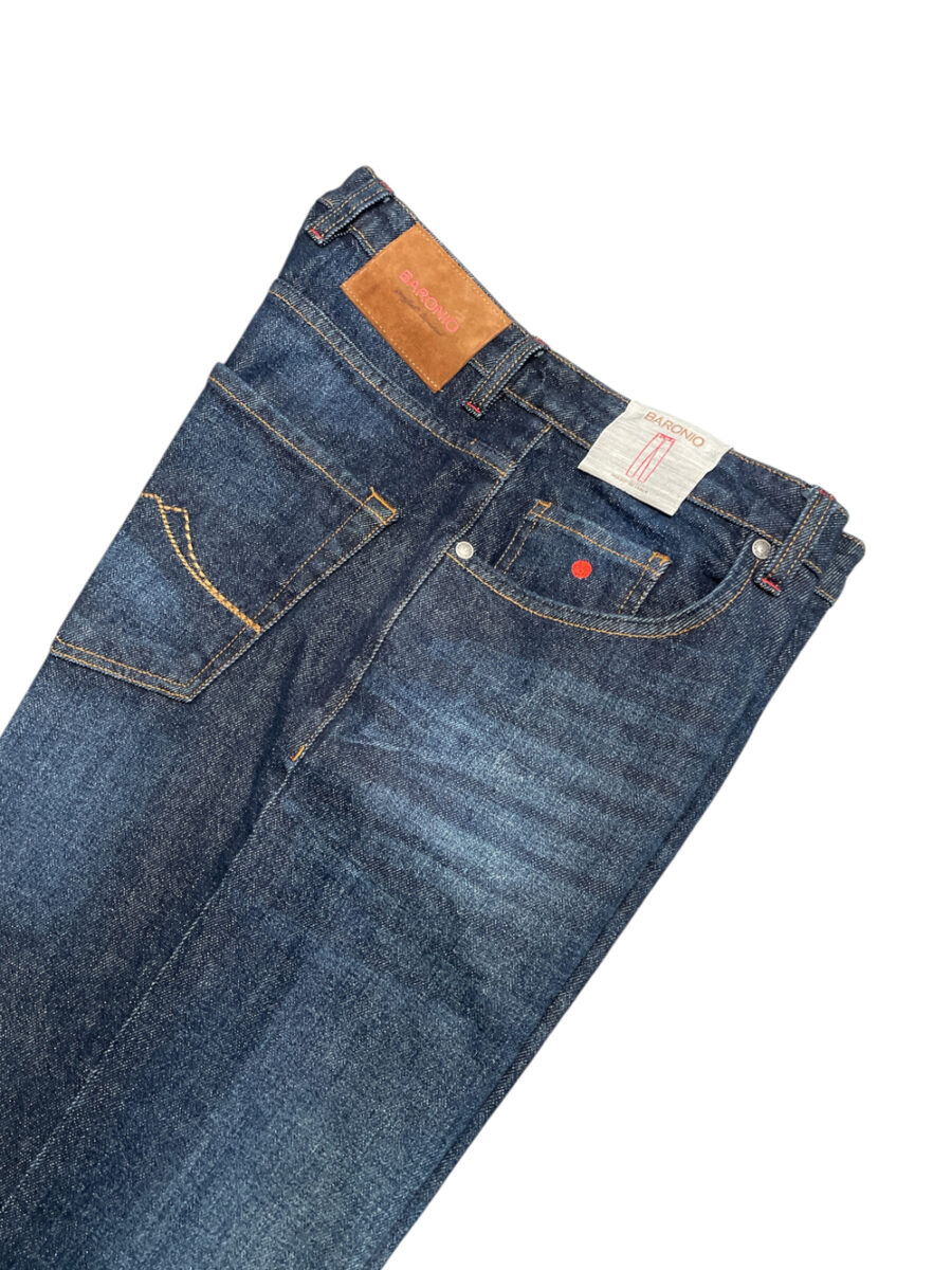 JEANS 5 TASCHE DARK BLU WASH - immagine 2