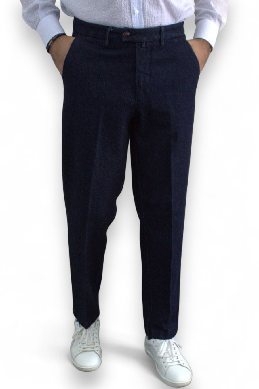 JEANS TASCA AMERICA CON PATTINE SUL RETRO COMFORT FIT MEDIUM WASH - immagine 4