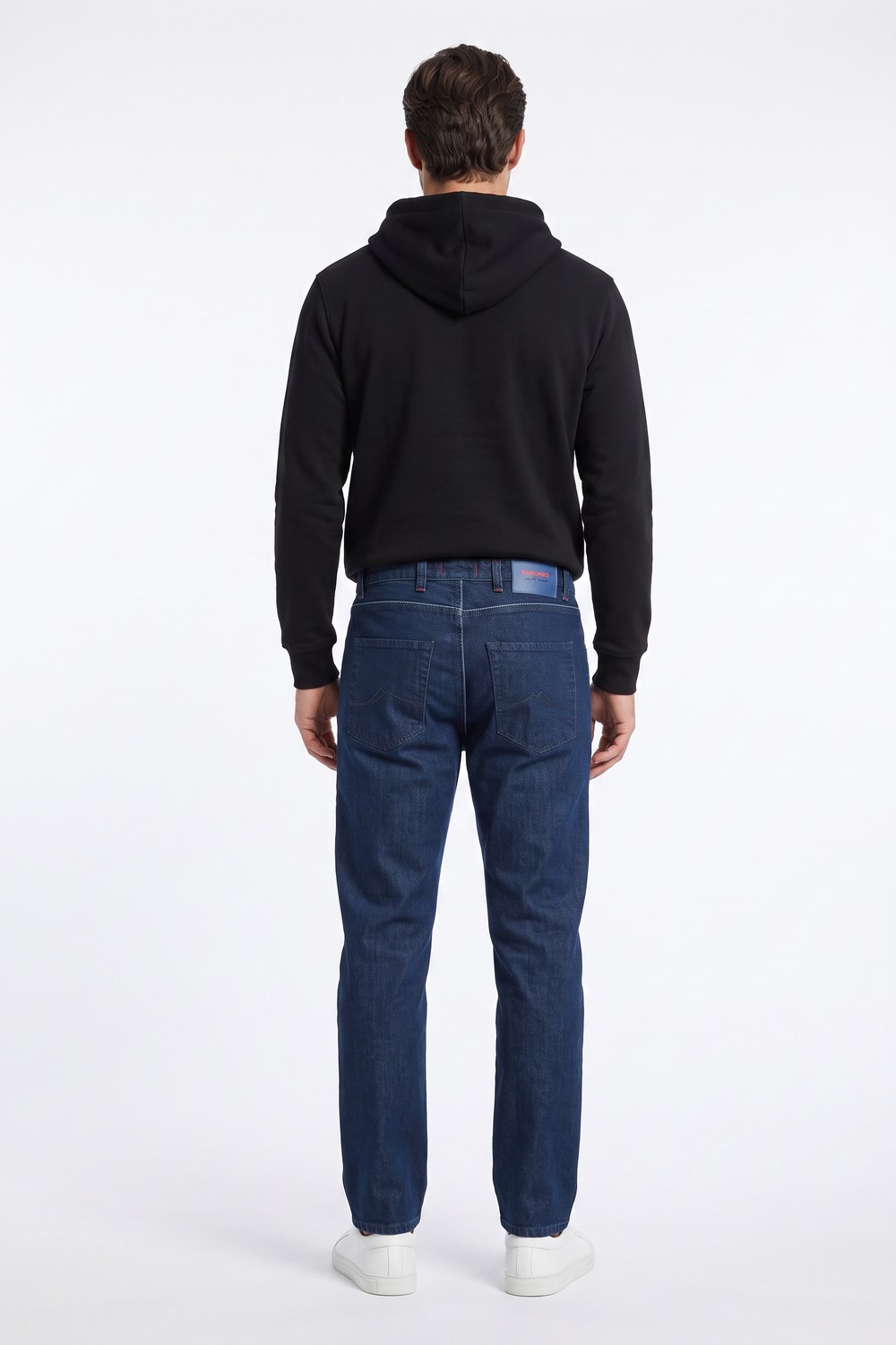 Denim blu scuro cuciture blu Regular fit - immagine 2