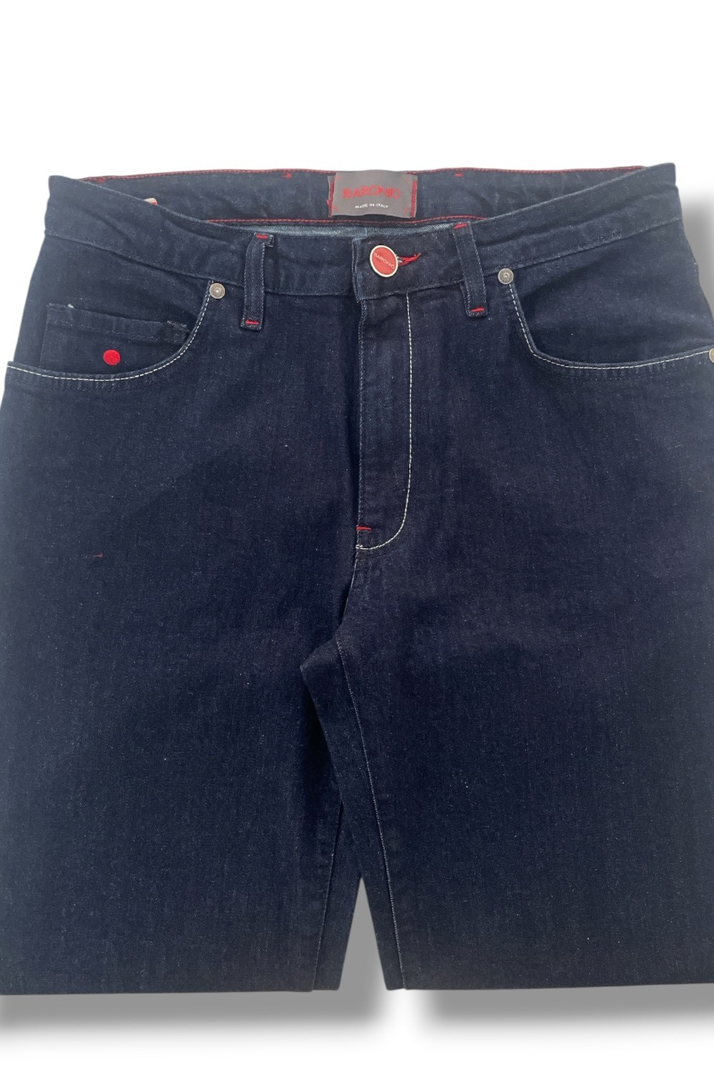 Denim blu scuro cuciture blu Regular fit - immagine 5
