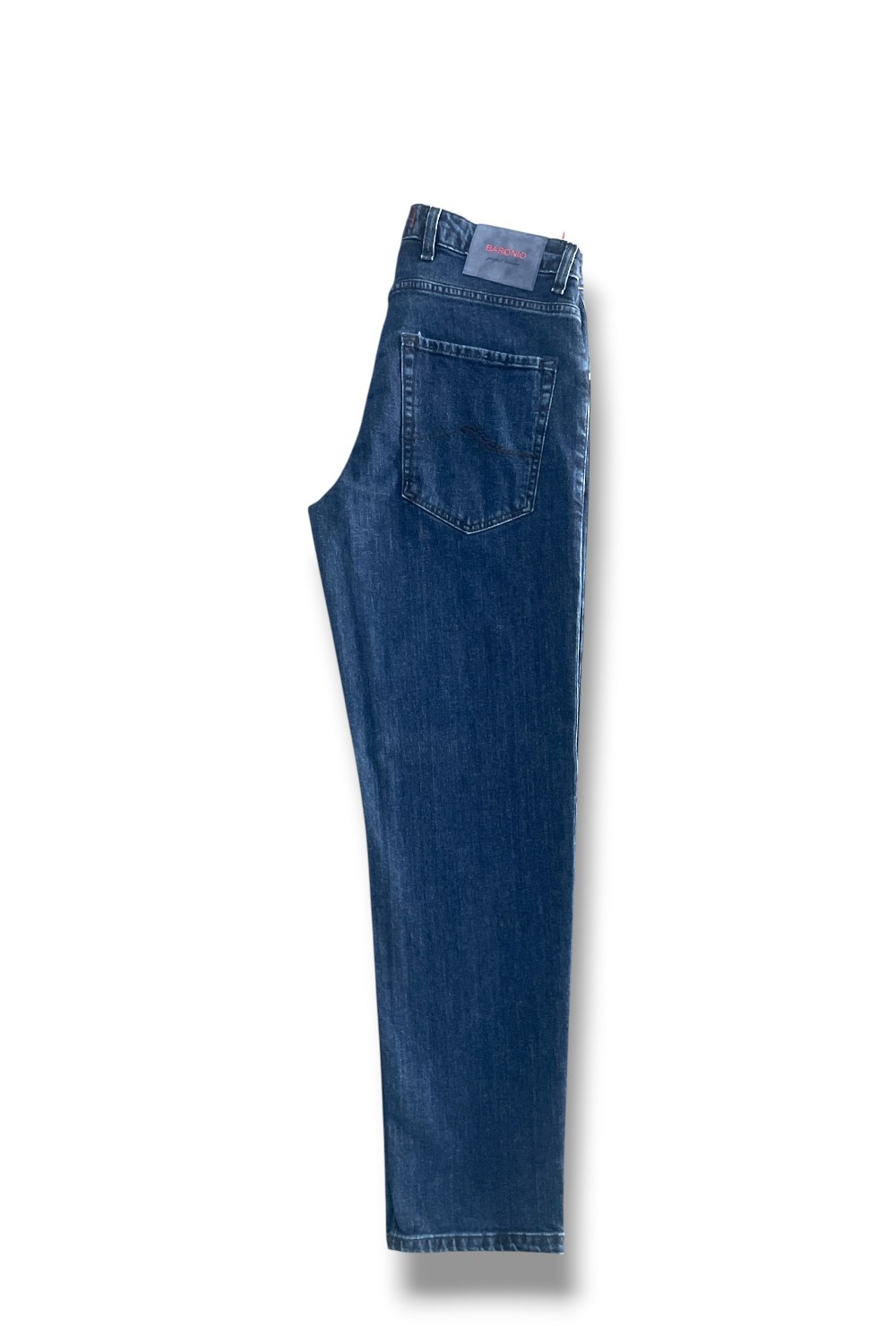 Denim dark blu stone wash cuciture blu Regular fit color blu scuro - immagine 3
