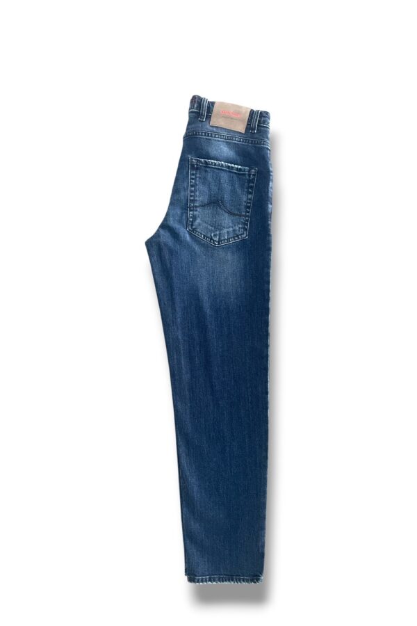 DENIM USED STONE WASH CUCITURE BLU COLOR BLU SCURO