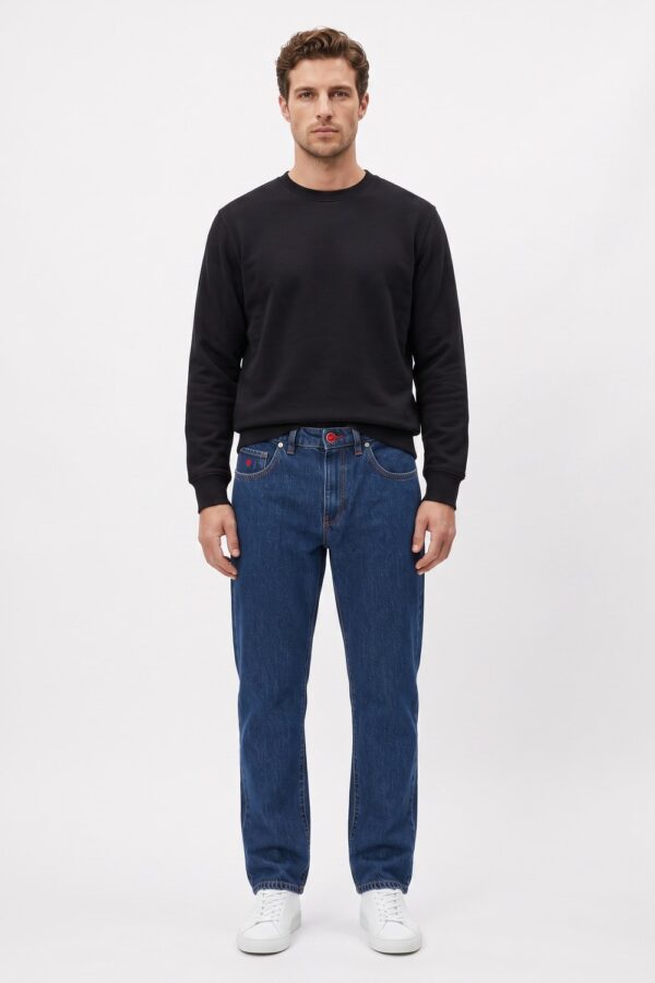 DENIM MEDIUM WASH TESSUTO GIAPPONESE COLOR BLU SCURO