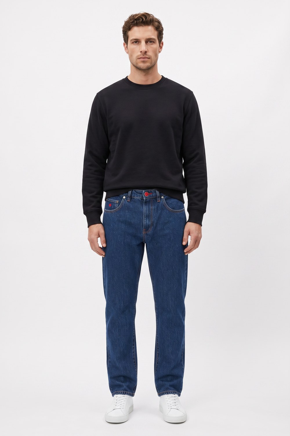 DENIM MEDIUM WASH TESSUTO GIAPPONESE COLOR BLU SCURO
