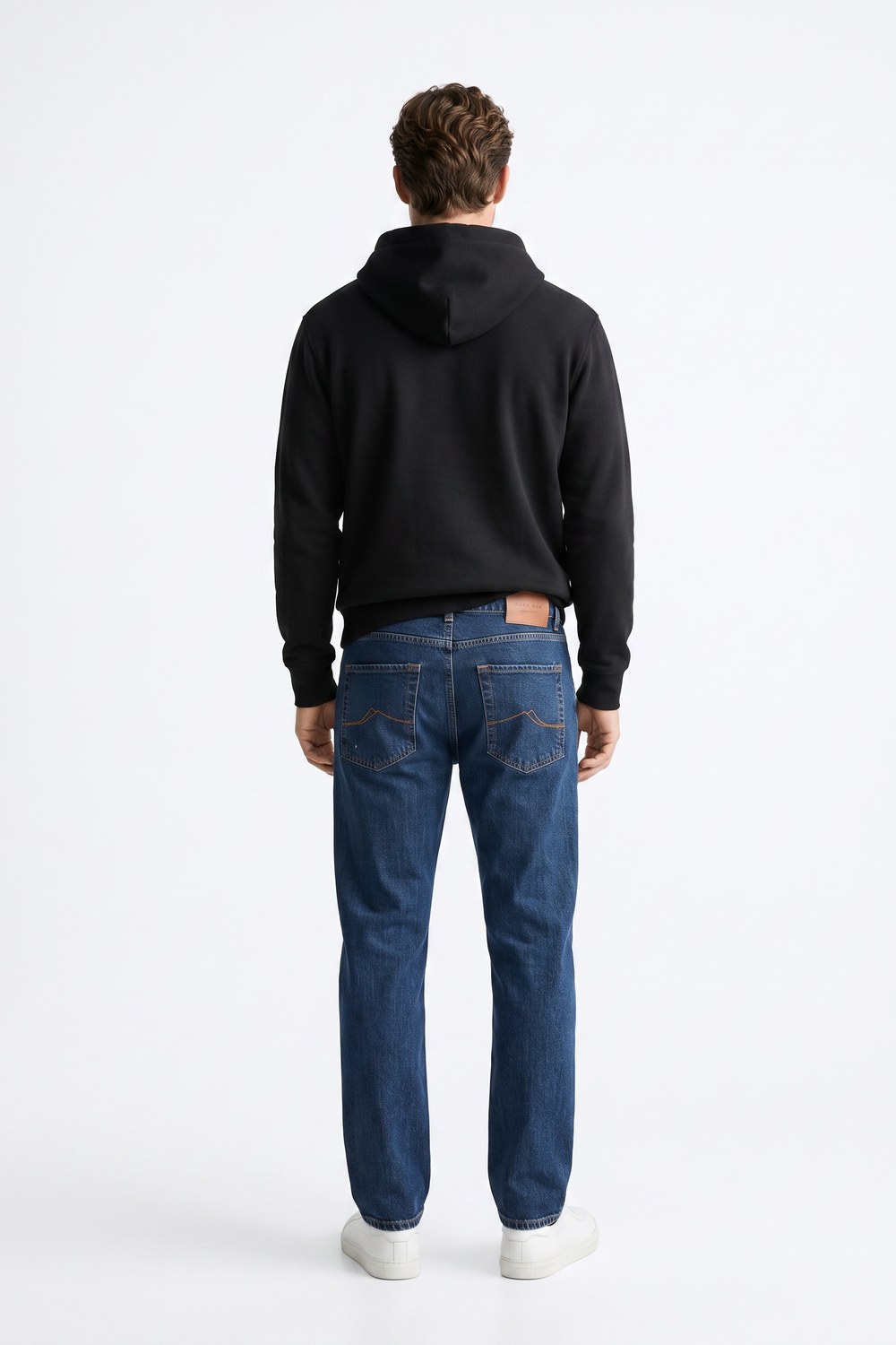 Denim medium wash tessuto giapponese Regular fit color blu scuro - immagine 2
