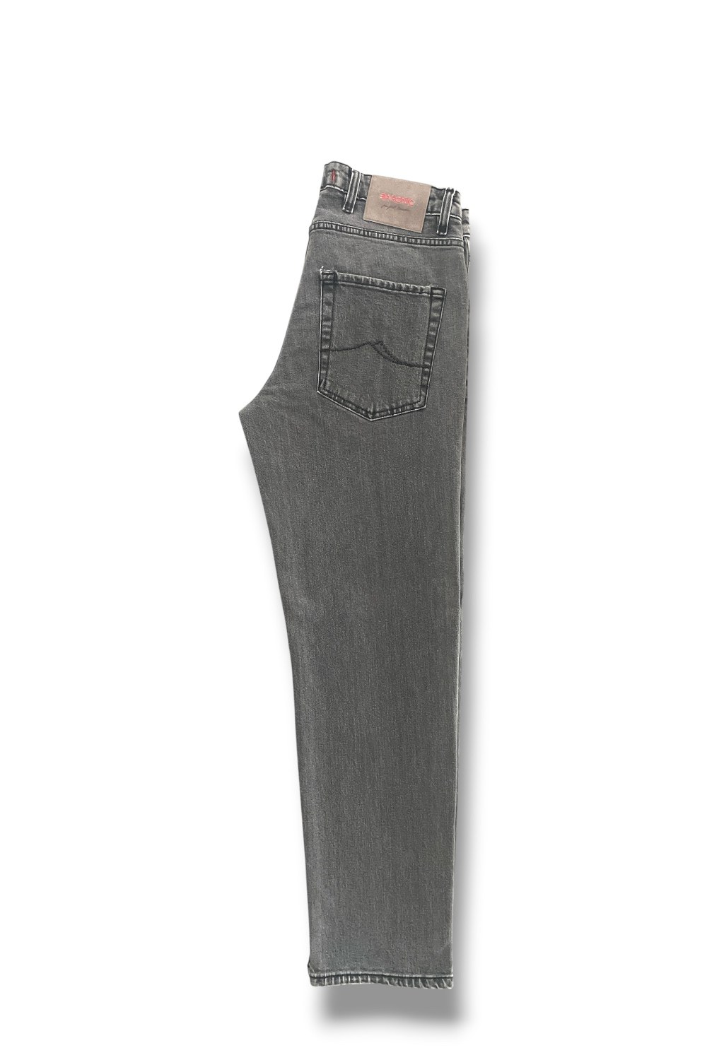 Denim grigio con cuciture nere Regular fit - immagine 3