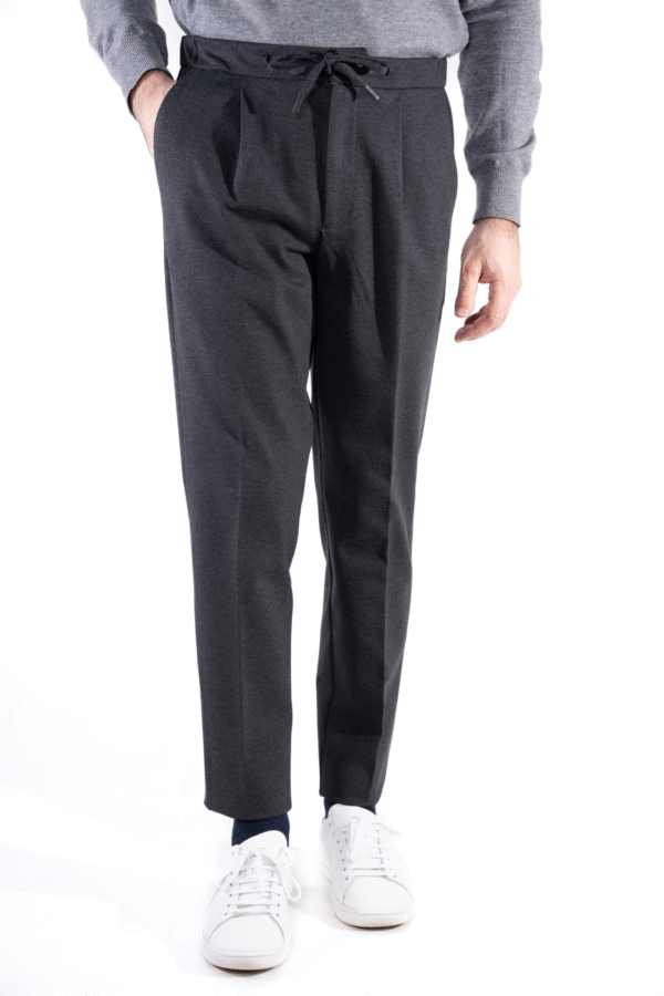 PANTALONE CON COULISSE IN TEX JERSEY COLOR GRIGIO