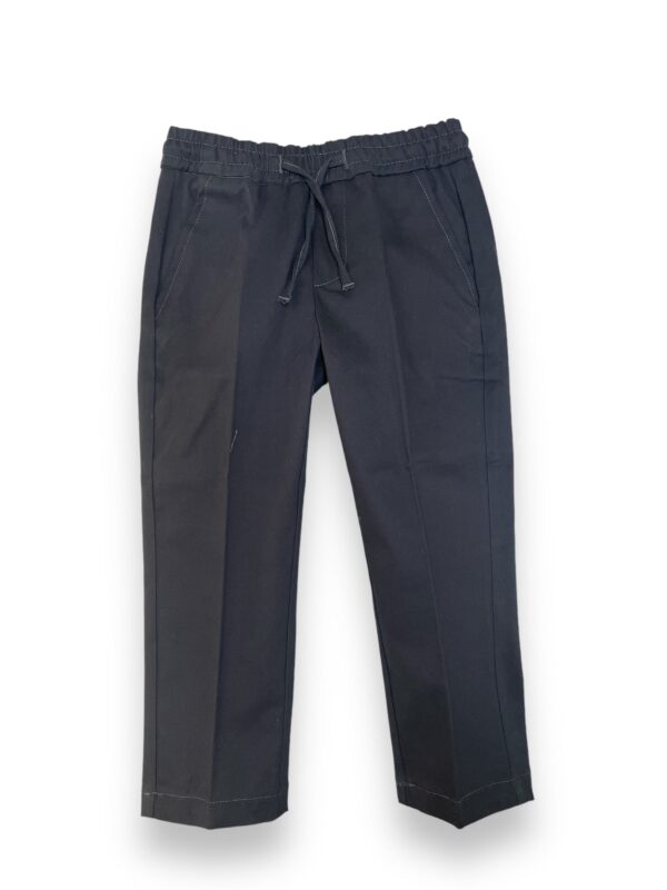 PANTALONE KIDS CON COULISSE IN GABARDINA COLOR GRIGIO