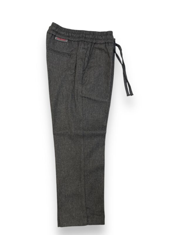 PANTALONE KIDS CON COULISSE IN LANA COLOR GRIGIO