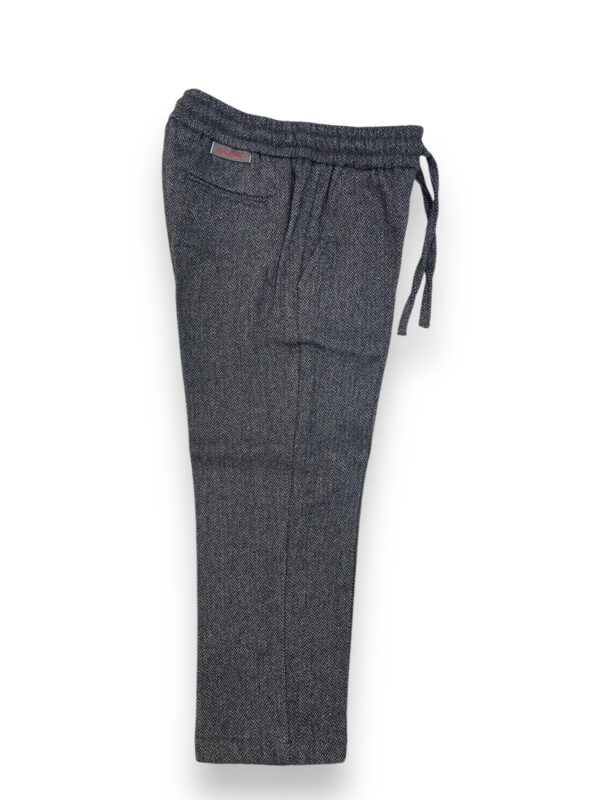 PANTALONE KIDS CON COULISSE SPIGATO IN LANA COLOR BLU