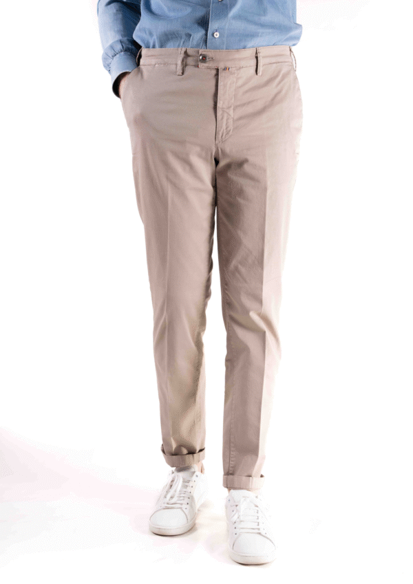 PANTALONE REGULAR FIT IN GABARDINE COLOR BEIGE