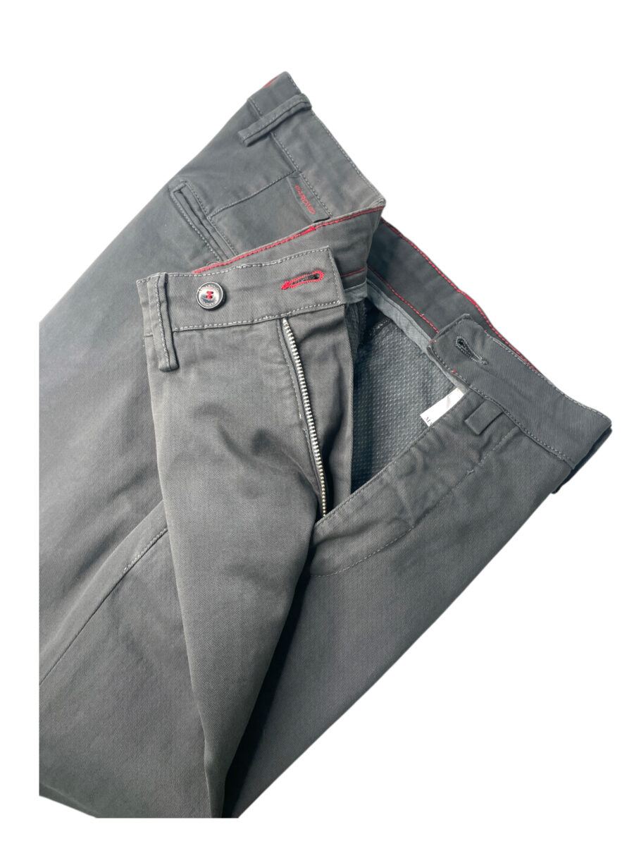 PANTALONE REGULAR FIT IN GABARDINE COLOR GRIGIO CHIARO - immagine 3