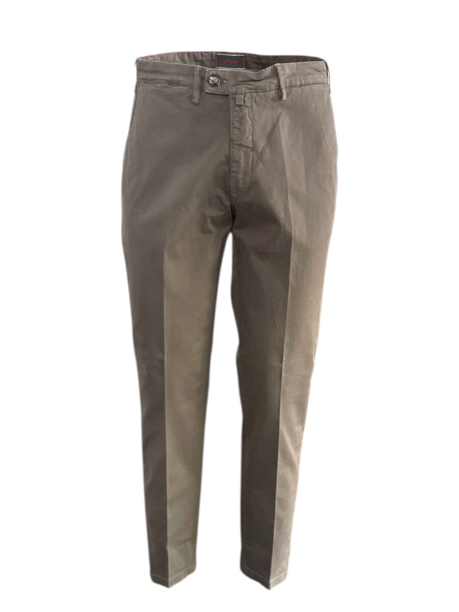 PANTALONE REGULAR FIT IN GABARDINE COLOR TORTORA - immagine 2