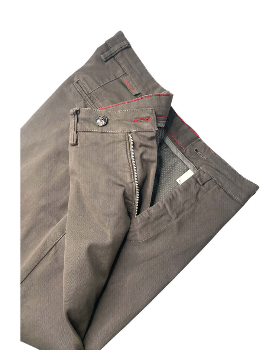 PANTALONE REGULAR FIT IN GABARDINE COLOR TORTORA - immagine 3