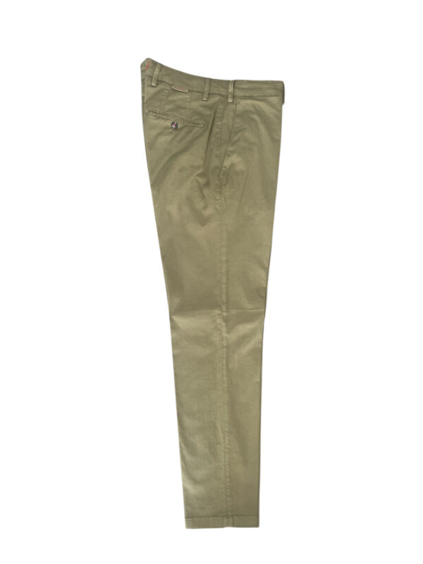 PANTALONE REGULAR FIT IN GABARDINE COLOR VERDE OLIVA