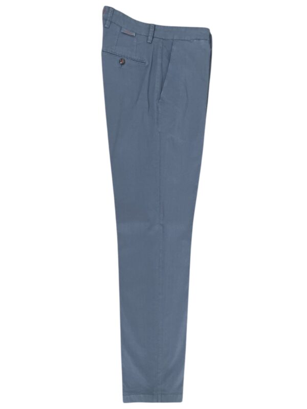 PANTALONE REGULAR FIT IN POPELINE COLOR BLU