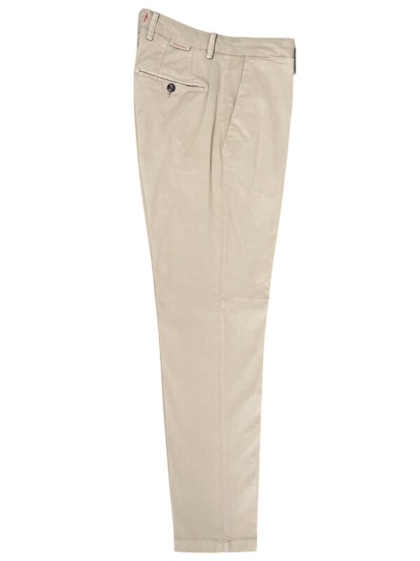 PANTALONE REGULAR FIT IN POPELINE COLOR FANGO